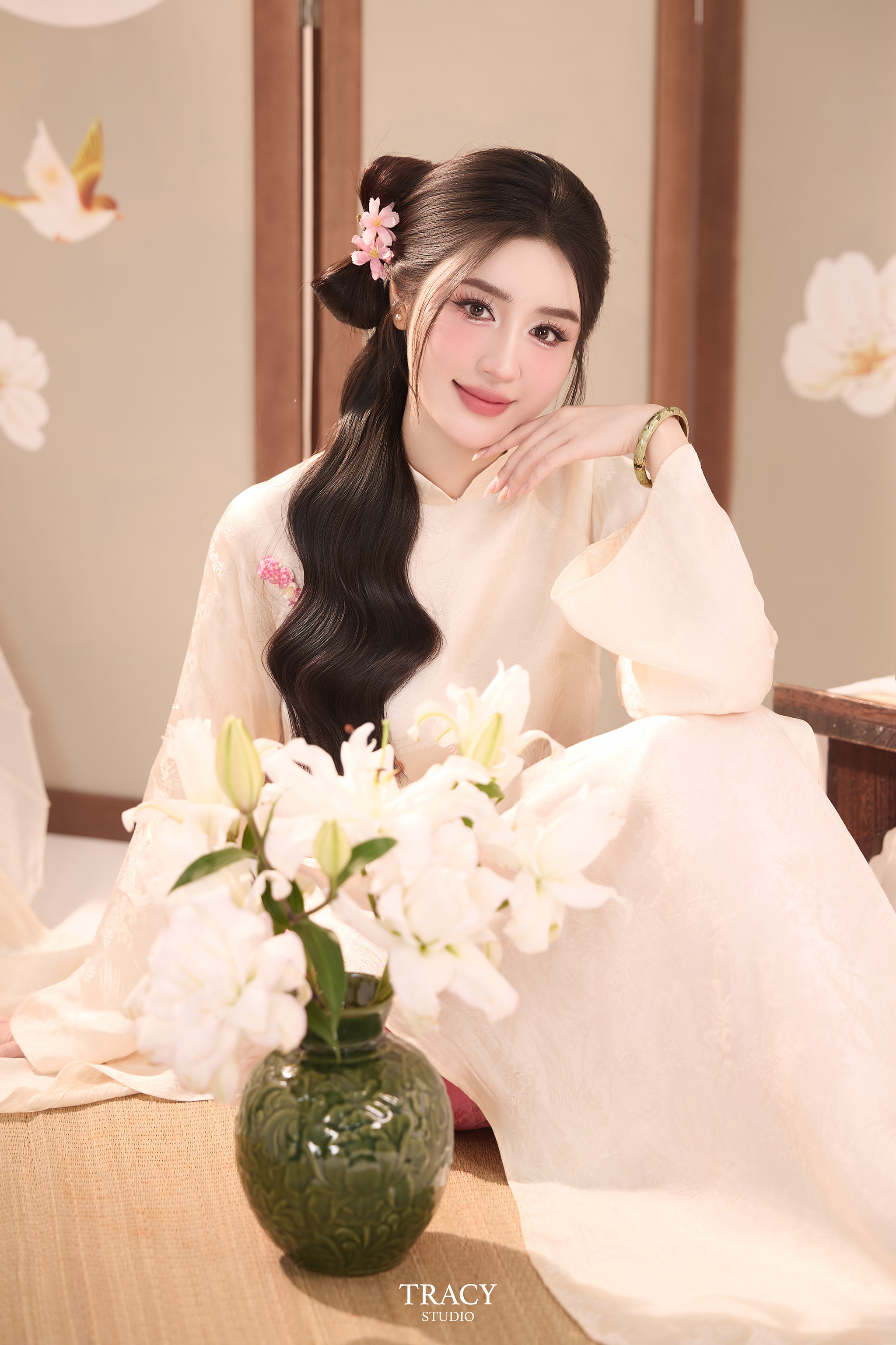 tracy studio chụp concept tết thưởng trà